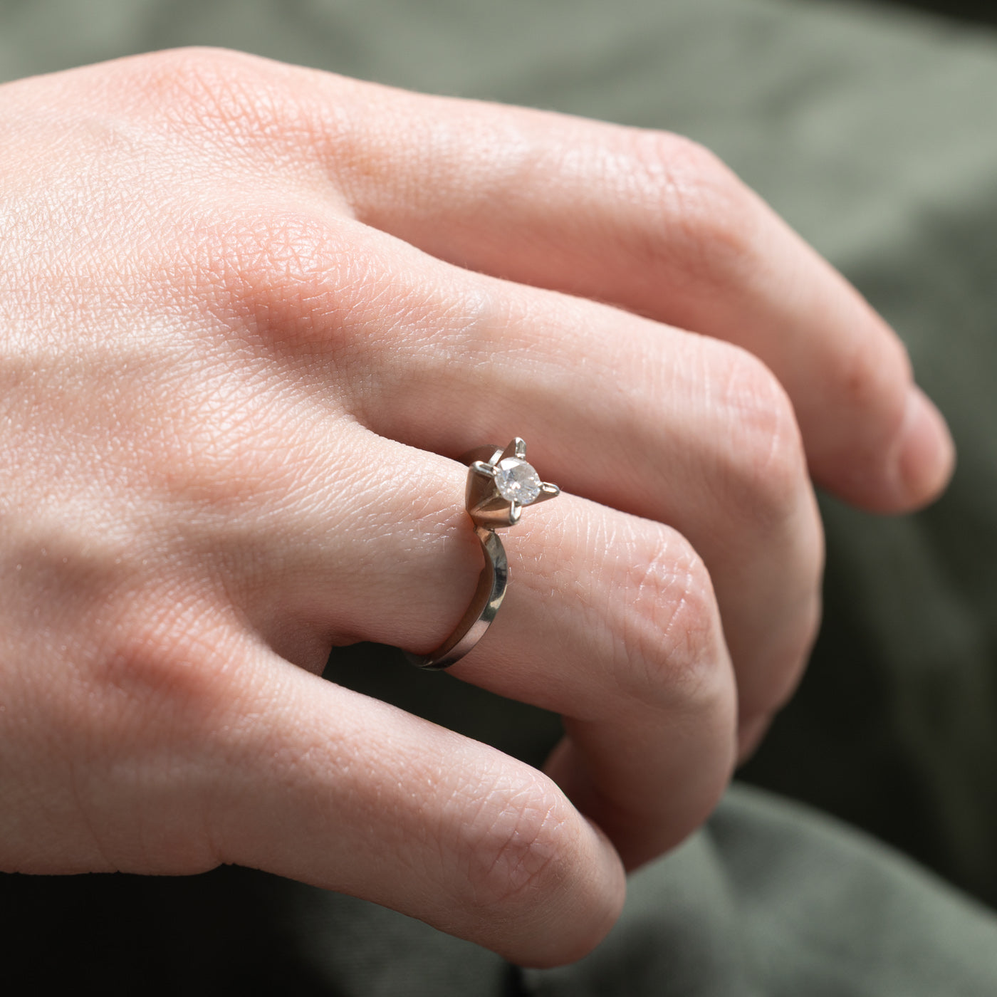 0.28ct Single Stone Diamond Ring - Size 5.5 | Elegant Solitaire Engagement Ring for Women | Perfect for Proposals, Anniversaries & Special Occasions