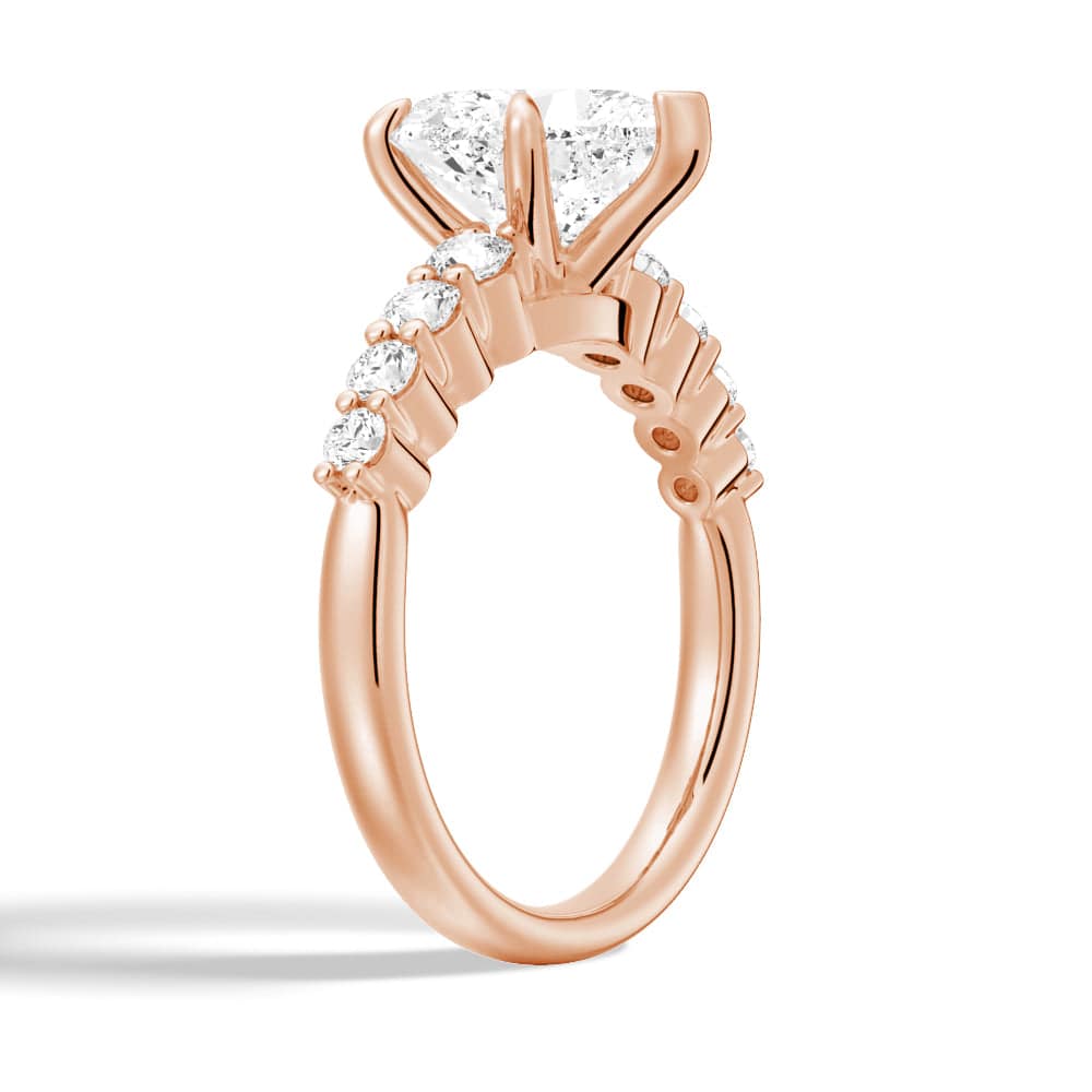 Classic Heart-Shaped Moissanite Engagement Ring with Shared Prong Setting - Perfect for Proposals, Anniversaries & Romantic Occasions
