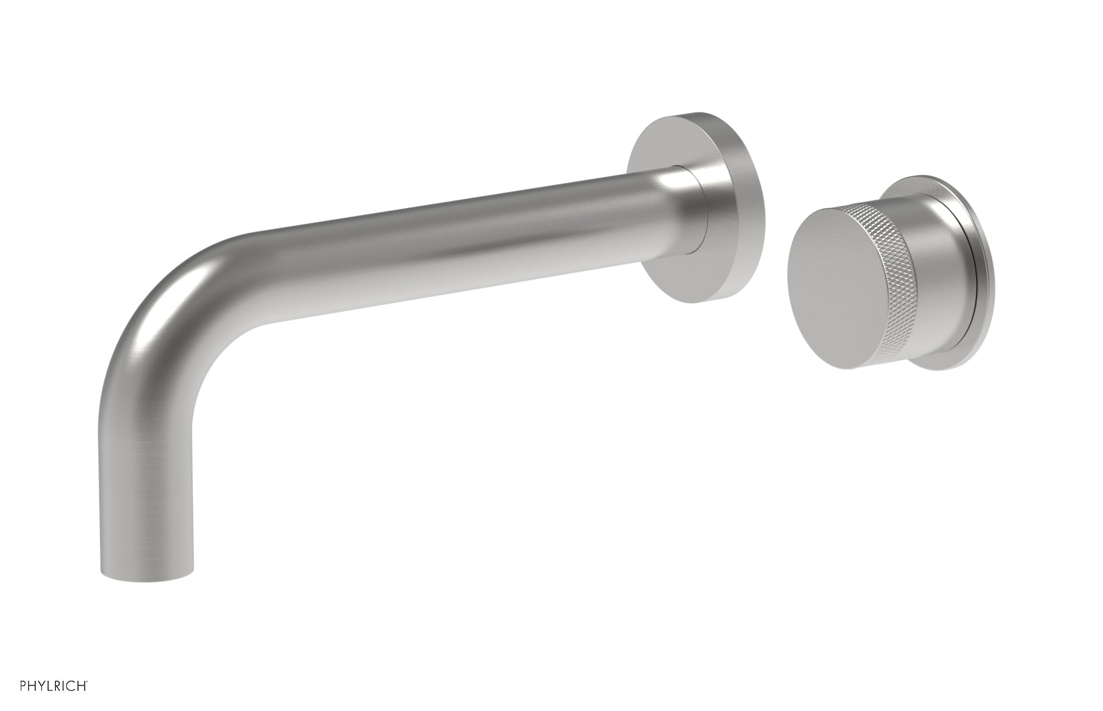 Basic II Single Handle Wall Lavatory Faucet Set with Knurled Handle - 230 18 - Perfect for Bathroom Sink, Powder Room, and Guest Bath Installation
