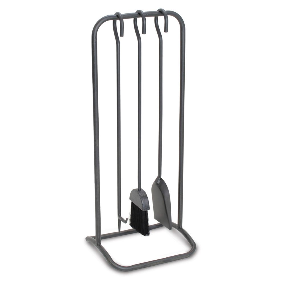 Pilgrim Home & Hearth 18087 Woodland Fireplace Tool Set - Natural Iron Fireplace Accessories for Indoor & Outdoor Use - Perfect for Fireplace Maintenance, Camping, and Cozy Home Decor