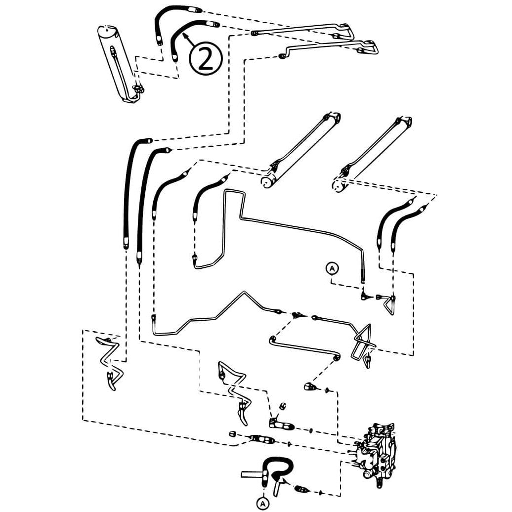Bobcat T140 Hydraulic Hose for Loader Bucket Tilt Cylinder Rod End #2 - Replacement Part for Skid Steer Loaders, Excavators & Construction Equipment