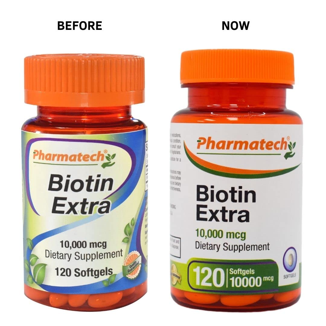 Biotin 10000mcg Vitamin for Hair Growth - Supports Healthy Skin & Nails - Vitamin B7 Supplement for Women - Gluten Free - 120 Softgels - Perfect for Daily Beauty Routine & Hair Care Regimen
