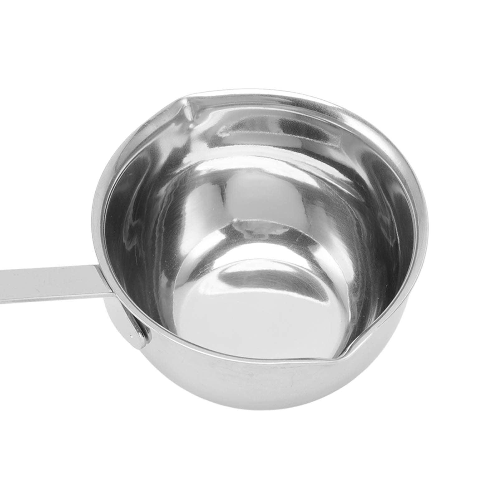 Milltrip 300ml Stainless Steel Butter Warmer Pot - Dual Spout Mini Saucepan for Milk, Chocolate & Coffee - Induction Compatible with Gas & Electric Stoves - Perfect for Melting, Heating & Serving Beverages in Kitchens & Cafés