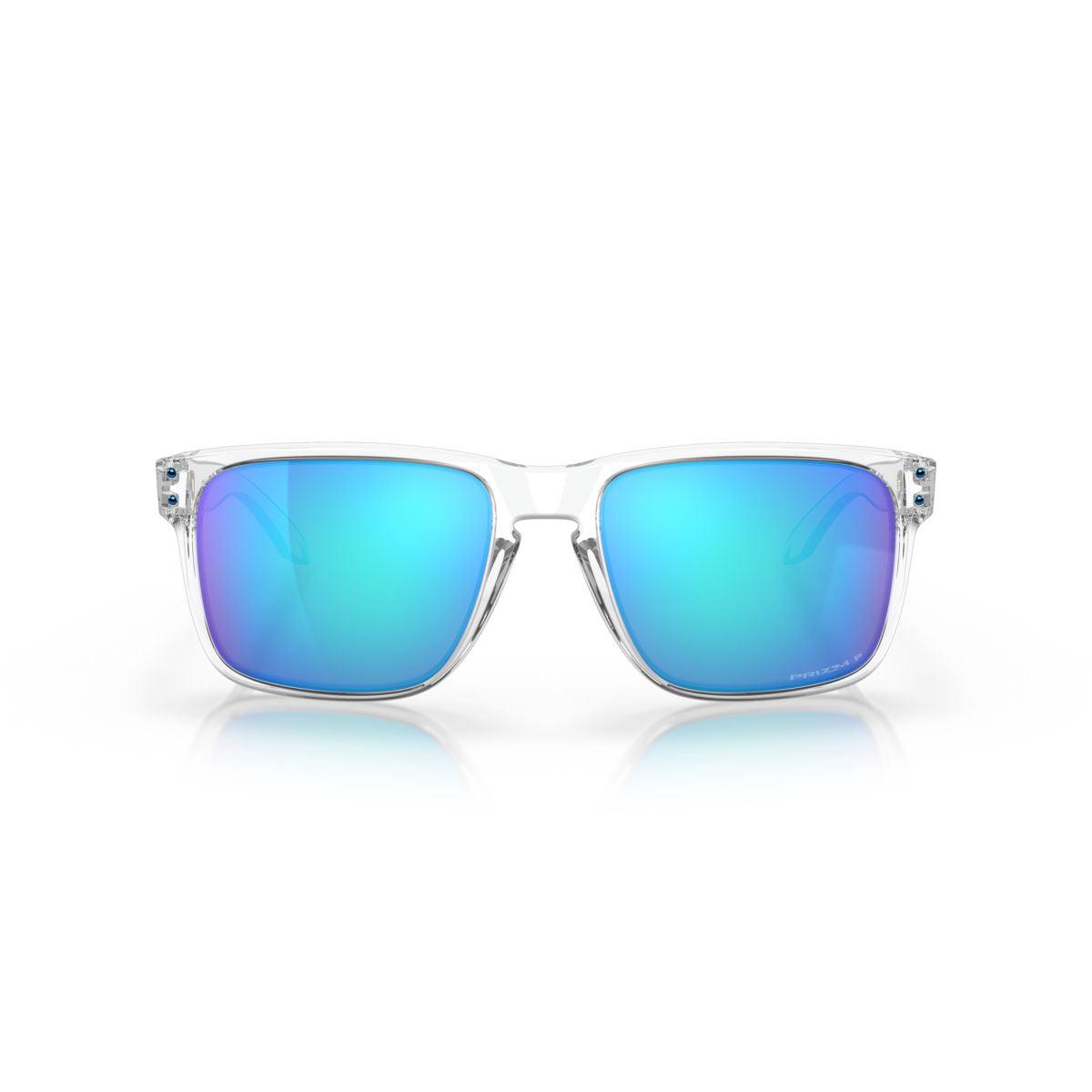 Oakley Holbrook XL Sunglasses - Polished Clear Frame with Prizm Sapphire Polarized Lenses (Model 0OO9417 941707) - Ideal for Outdoor Sports, Driving & Everyday Fashion