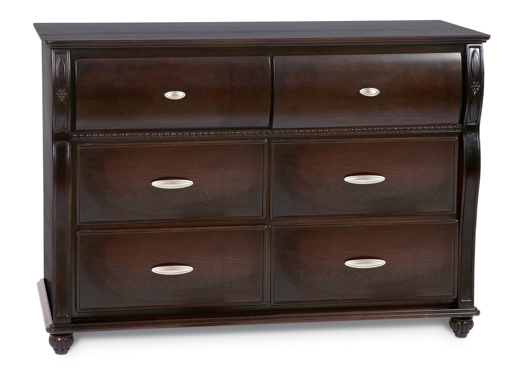 Modern Vancouver Double Dresser - 6-Drawer Wooden Chest for Bedroom Storage | Perfect for Organizing Clothes, Linens & Accessories in Master Bedroom or Guest Room