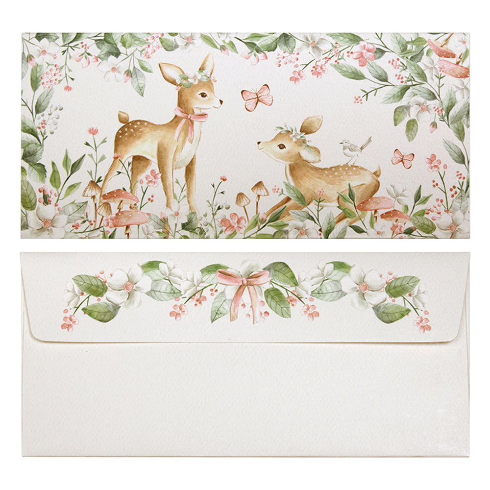Baby Deer Kids Money Envelopes - Set of 10 or 50 for Birthday Gifts, Allowance, and Savings | Cute Animal Design for Children's Financial Education