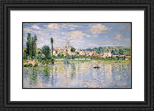 Black Ornate Wood Frame with Double Matting