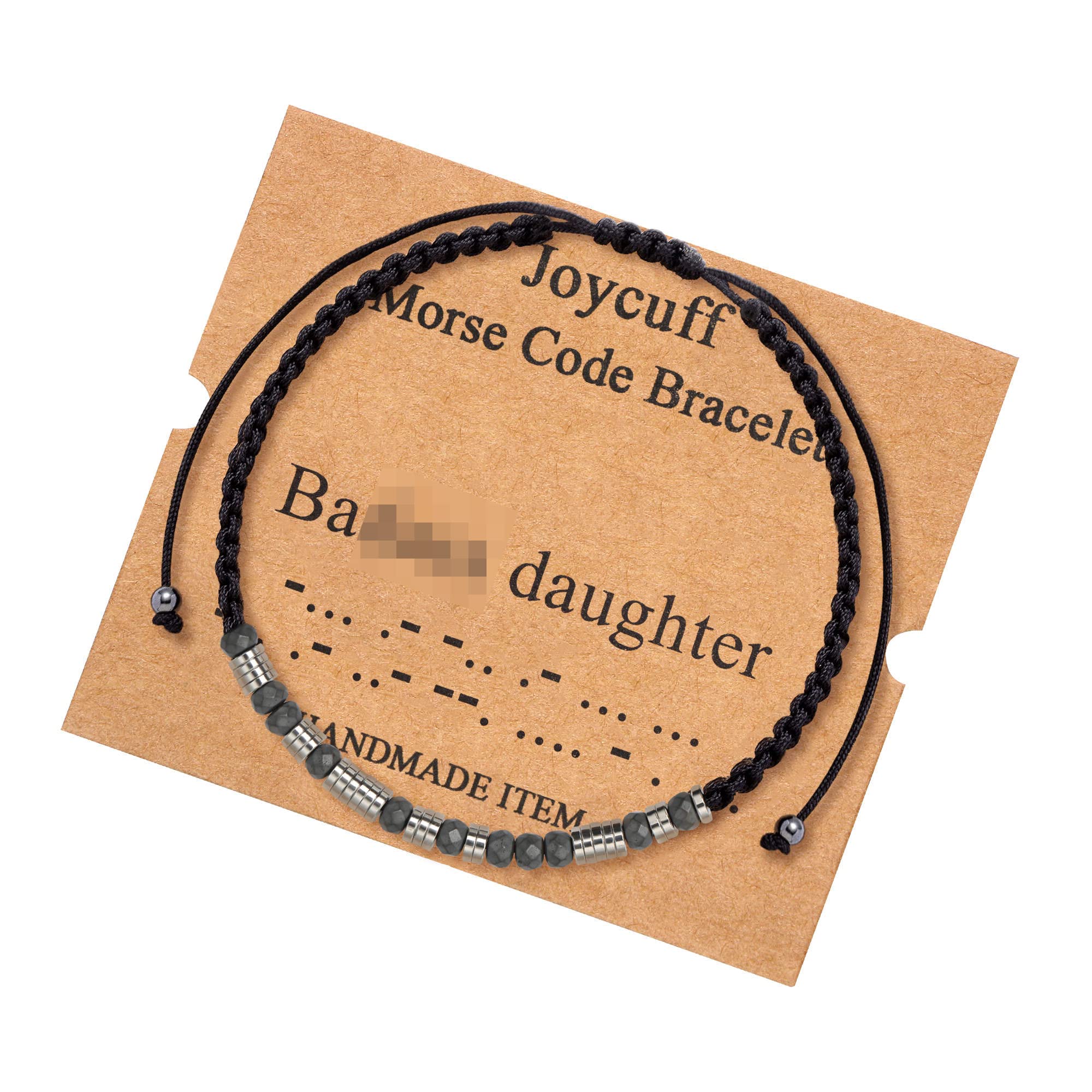 Inspirational Morse Code Bracelet for Women & Men - Adjustable Beaded Wrap Bracelet Jewelry for Birthday, Christmas Gifts (Daughter, Mom, Dad, Sister, Aunt) - Encouragement & Motivational Gift for Everyday Wear, Work, Yoga & Special Occasions