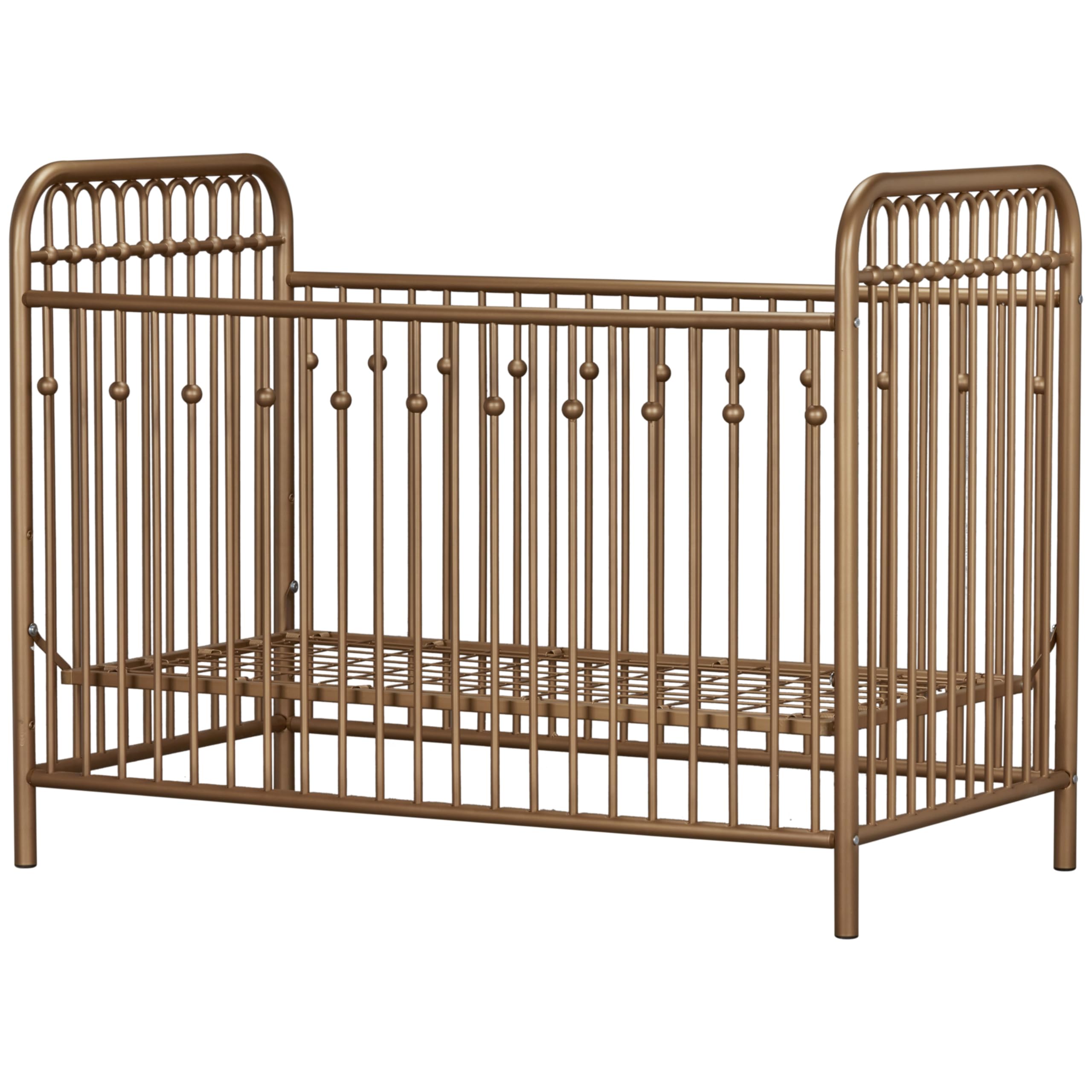 Little Seeds Monarch Hill Ivy Metal Crib in Gold - Modern Nursery Essential for Baby's Safe Sleep & Stylish Room Decor