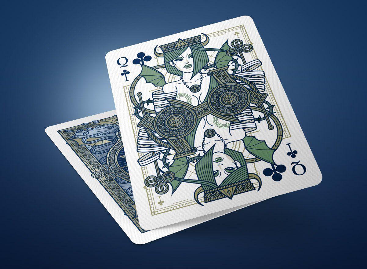Premium SINS Blue Mentis Playing Cards - Waterproof & Durable for Poker, Magic Tricks, and Card Games - Perfect for Casino Nights, Parties, and Travel