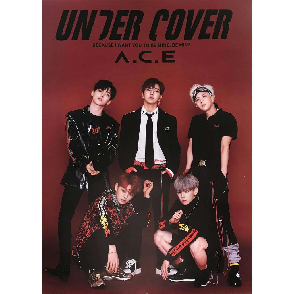 A.C.E 2nd Mini Album 'Under Cover' Official Poster - Kpop Merchandise for Fans, Room Decor & Gift Idea