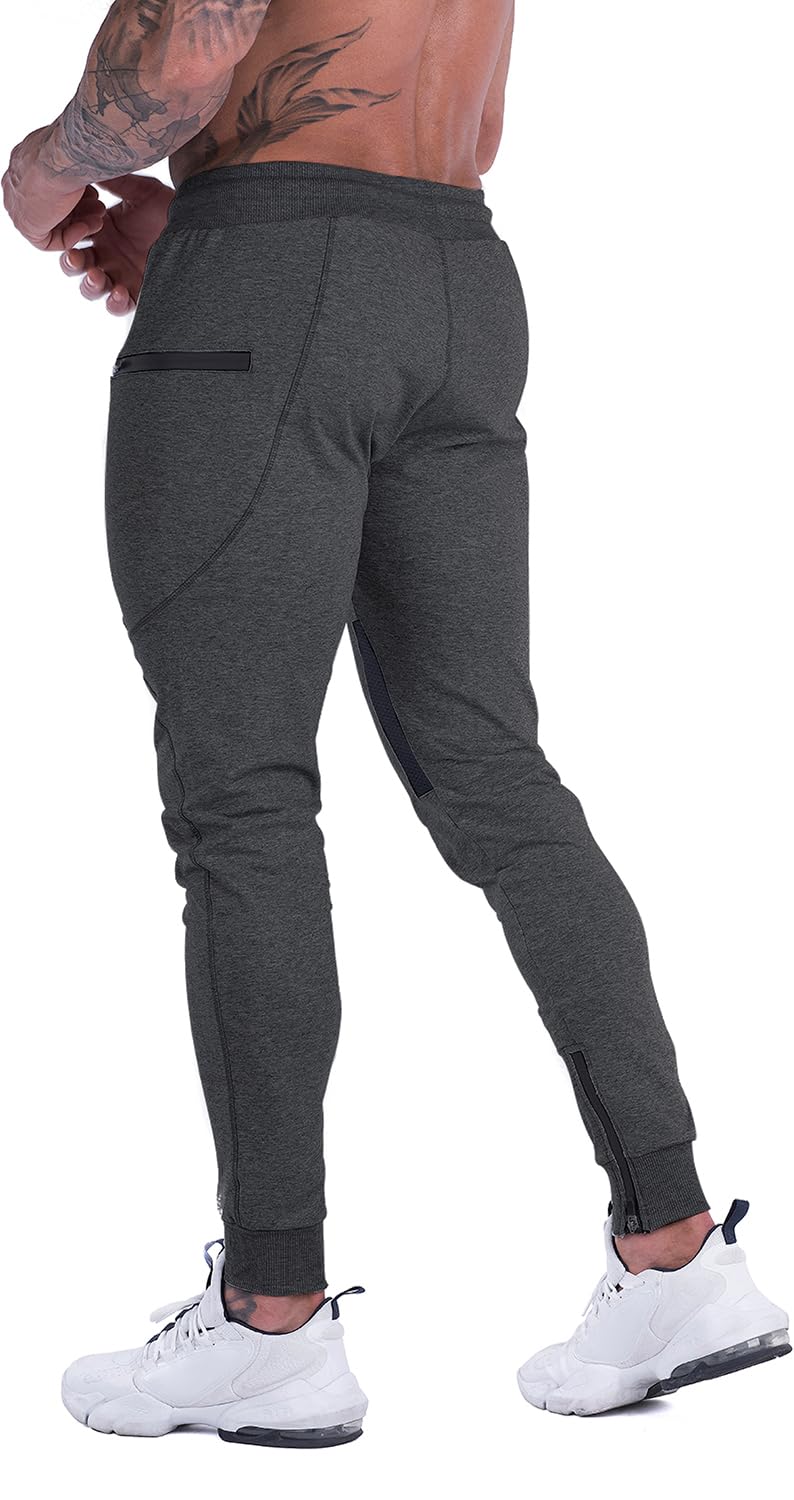 **MAIKANONG Men's Joggers Pants - Slim Fit Tapered Sweatpants for Gym, Workout & Casual Wear with Zipper Pockets | Comfortable Training & Running Track Pants**    *(Use for: Gym workouts, running, jogging, casual outings, lounging, and everyday activewear.)*