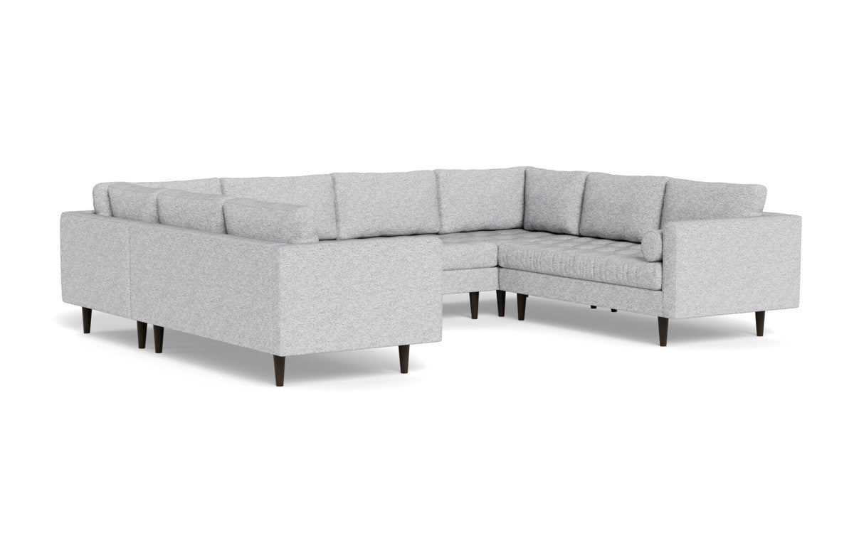 Ladybird 134 U Sectional Sofa - Modern L-Shaped Couch with Reversible Chaise, Soft Fabric Upholstery for Living Room, Family Room, or Home Theater