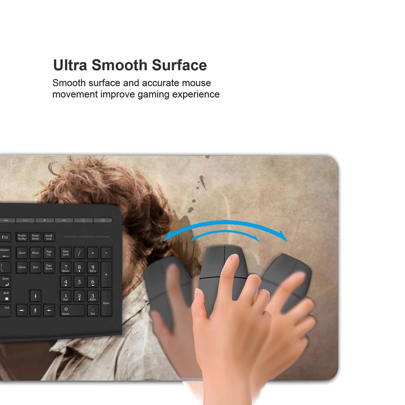 Outlanders Jamie Fraser XXL Gaming Mouse Pad - Extended Large Non-Slip Rubber Base Mouse Mat for Computer, Keyboard & Desk | Perfect for Home Office, Gaming & Work | Ideal for PC Gamers, Streamers & Remote Workers