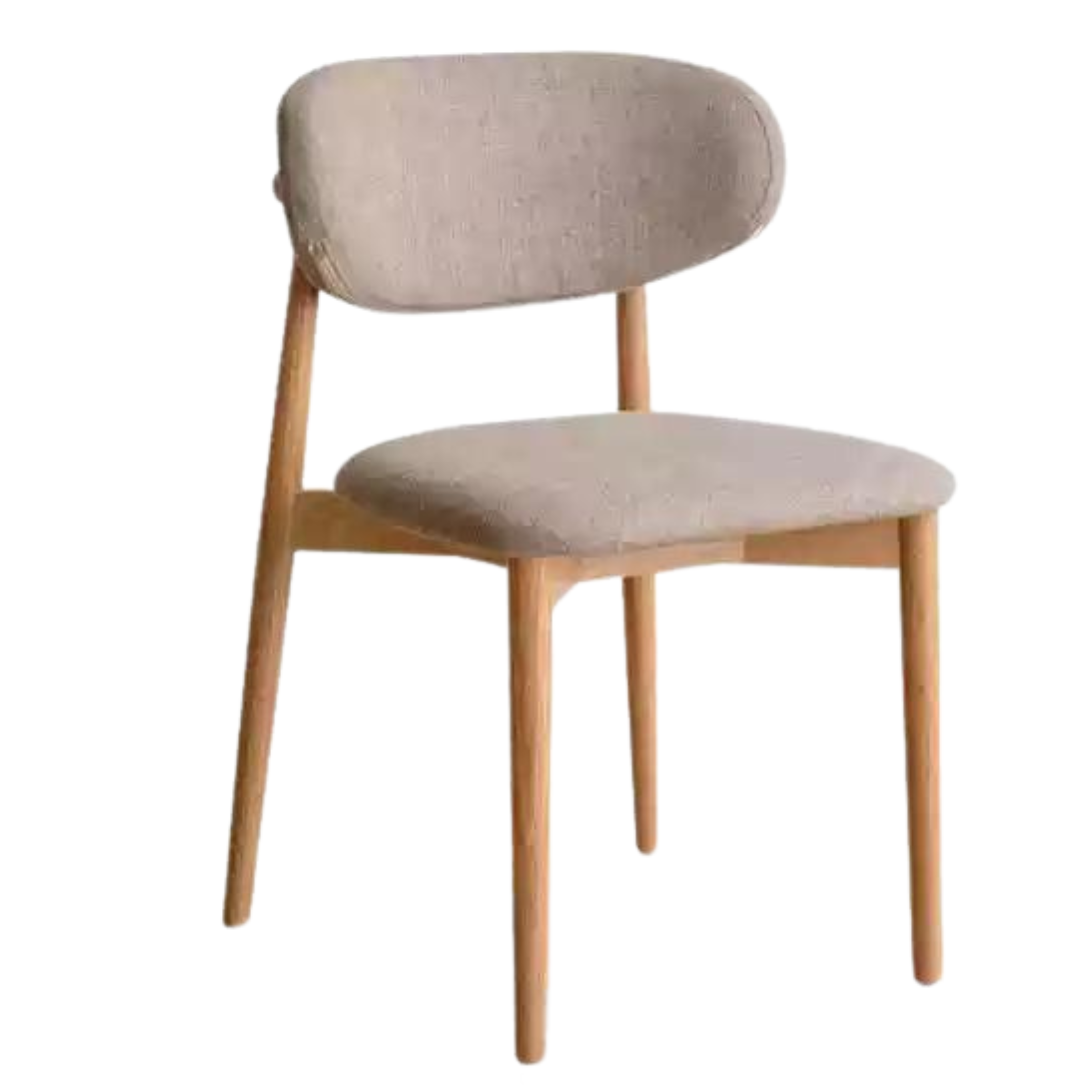 20.4х20.9х29.9 inch / 52х53.5х76.5 cm / Natural wood color /  4 pcs oak dining chair (cotton linen smoked chestnut brown)