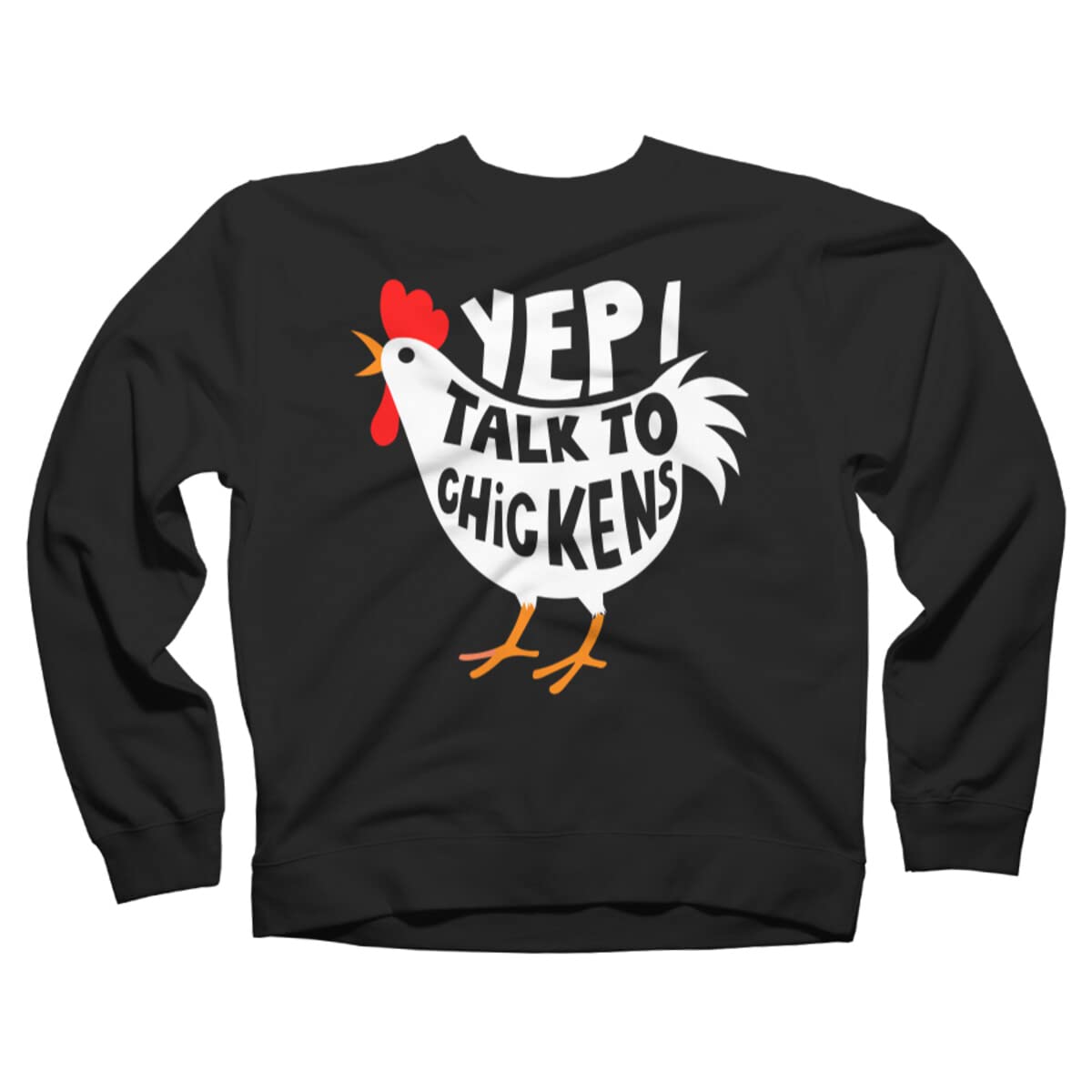 Design By Humans Unisex Chicken by Zeus Graphic Sweatshirt | Soft Cotton Pullover Hoodie for Men & Women | Perfect for Casual Wear, Street Style & Gifts