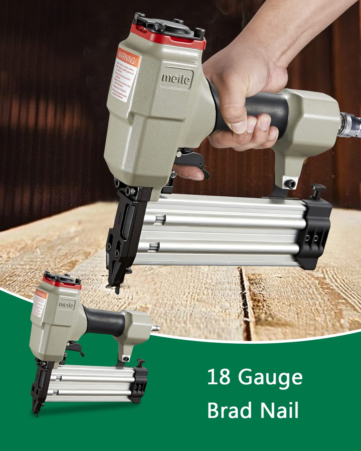18 Gauge Brad Nails 1-3/4 Inch - 5,000 Count Galvanized Nails for Pneumatic & Electric Nail Guns - Perfect for Trim Work, Cabinetry, and Woodworking Projects