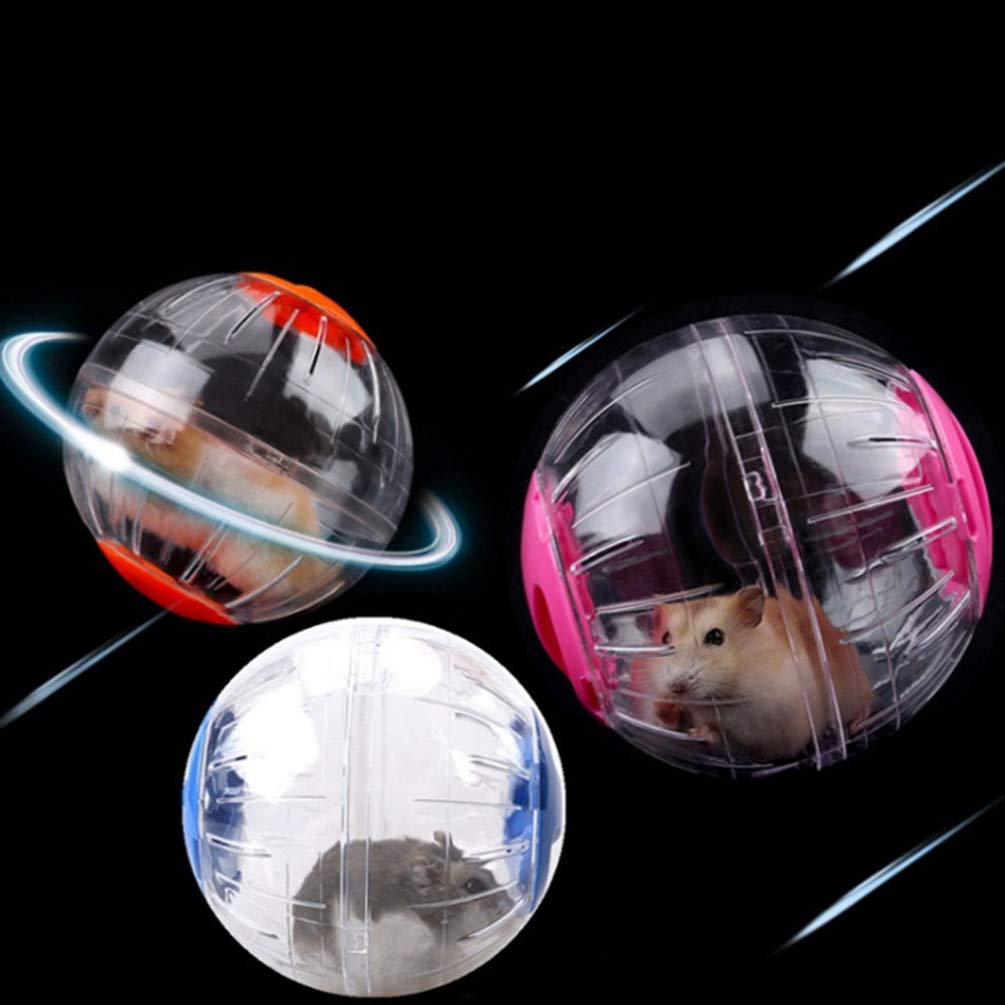 2 Pack Crystal Hamster Exercise Ball - Interactive Pet Toy for Small Animals, Hamsters, Gerbils - Transparent Running Wheel for Play & Exercise - Perfect for Cage Fun, Playtime & Indoor Activity
