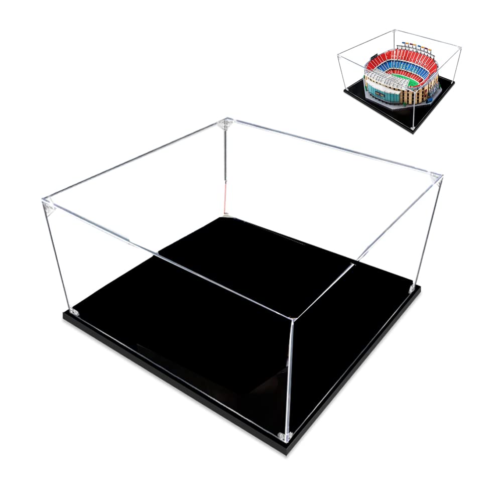WDDSPSH 3MM Thick Clear Acrylic Display Case for Lego 10284 Camp Nou FC Barcelona Building Kit - Dustproof Showcase & Storage Box (Display Box Only) - Perfect for Home Decoration, Collectible Protection, and Gift Presentation