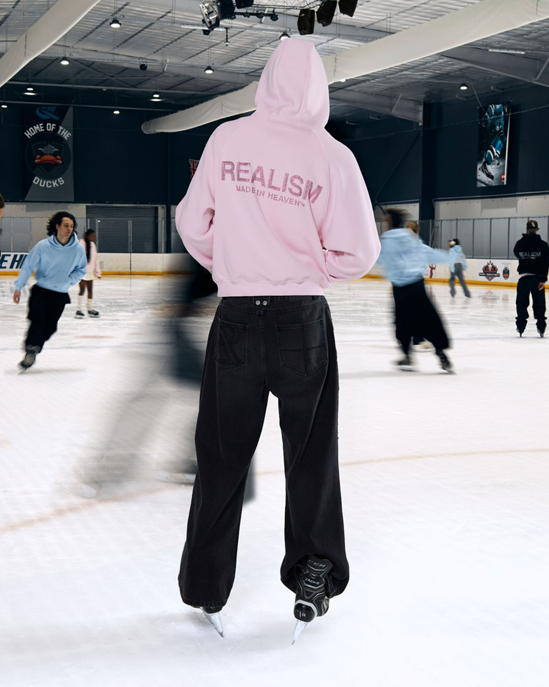 SSS Realism Glimmer Logo Hoodie - Powder Pink | Trendy Women's Pullover Sweatshirt for Casual Wear & Street Fashion
