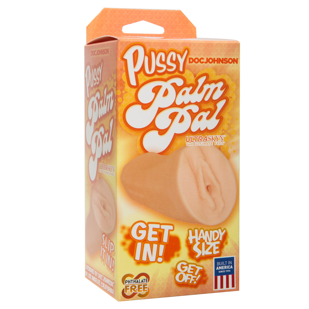 Doc Johnson Palm Pal ULTRASKYN Realistic Pussy - Lifelike Male Masturbator for Solo Pleasure & Discreet Use at Home
