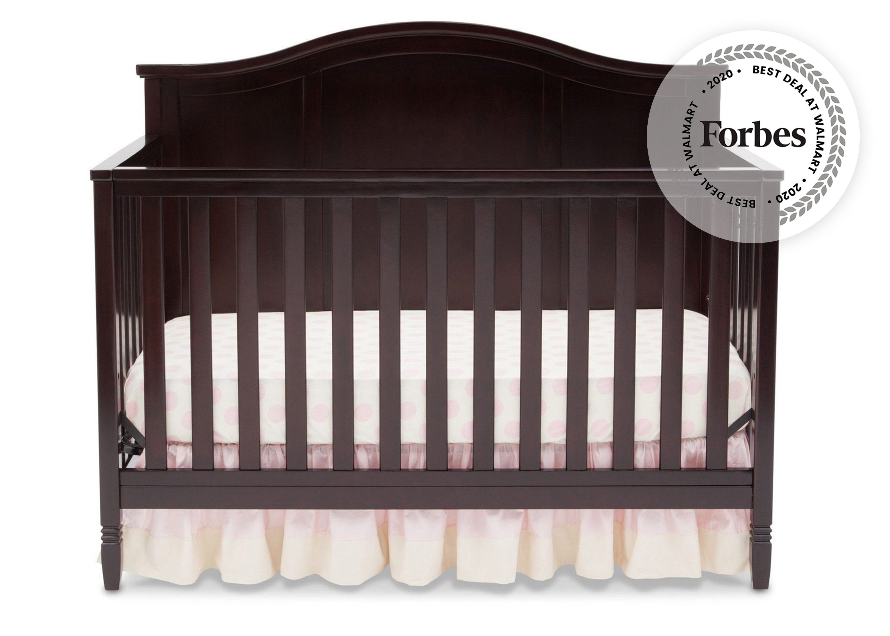 Madrid 5-in-1 Convertible Baby Crib to Toddler Bed - White Nursery Furniture for Boys & Girls - Perfect for Newborns, Infants and Growing Kids