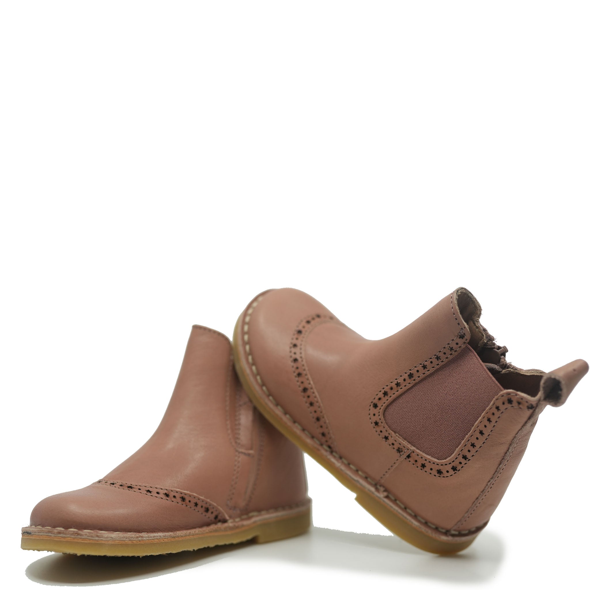 Petit Nord Women's Old Rose Leather Ankle Boots - Stylish & Comfortable for Fall and Winter Fashion