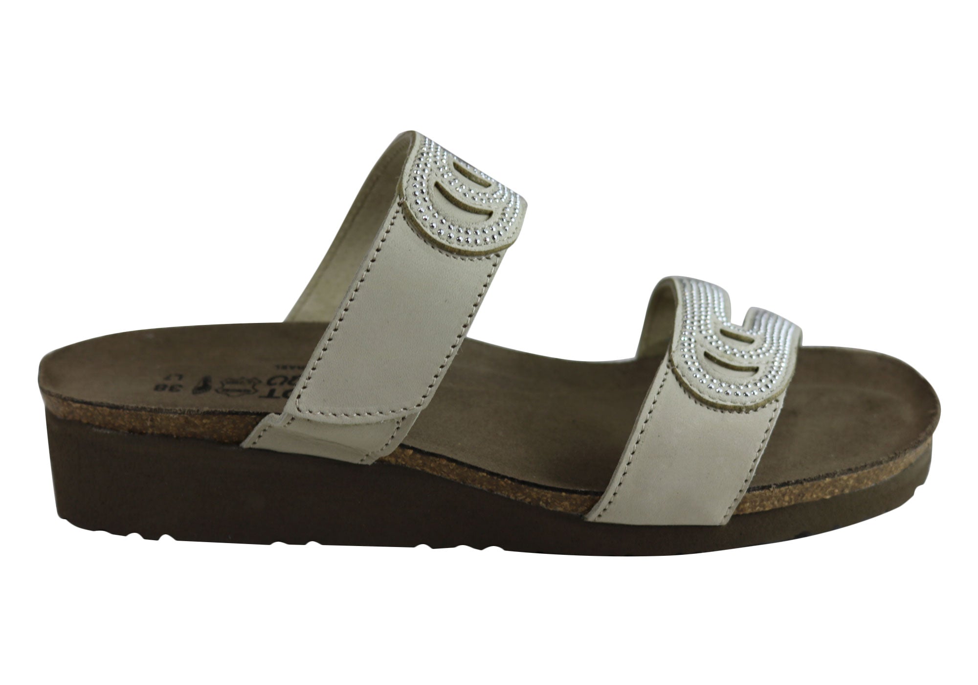 Naot Ainsley Women's Leather Comfortable Cushioned Sandals Slides - Perfect for Summer Walking, Beach Vacation & Casual Outfits