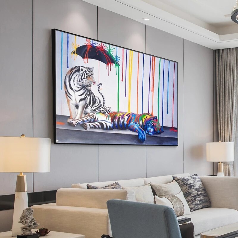 Stunning Tiger Poster - Majestic Tiger Artwork for Home & Office Decor - Perfect for Living Room, Bedroom, or Office Wall Art