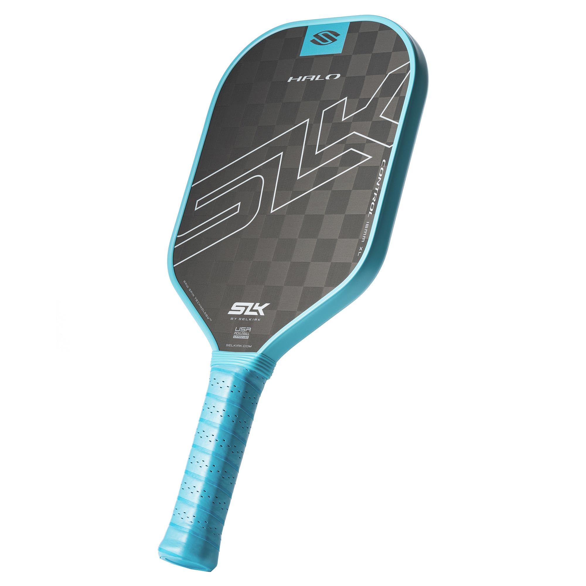 Selkirk SLK Halo Raw Carbon Fiber Pickleball Paddle - USA Designed T700 Power/18k Ultraweave Control/Kevlar Linkweave Pro | Premium Pickleball Equipment for Competitive Play & Tournament Use