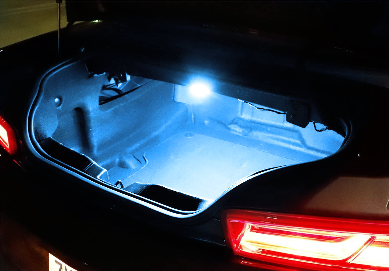 2W Ice Blue Full LED Trunk Cargo Area Light for Ford Mustang Fusion Escape Focus - Upgrade Your Vehicle Lighting for Nighttime Visibility & Style