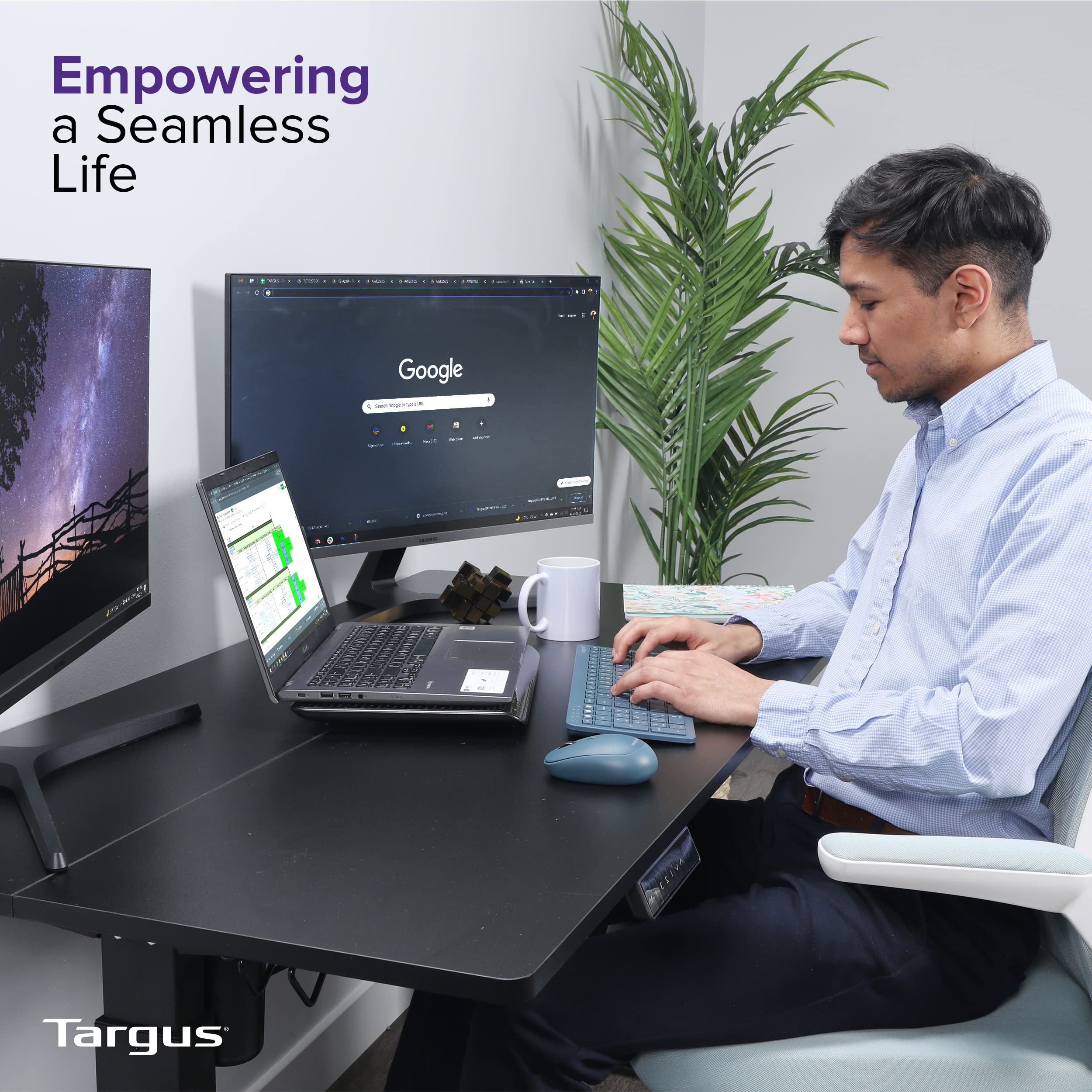 Targus Laptop Cooling Pad with Single Fan for 16 Inch Laptops - Compatible with MacBook & PC, Black (AWE69US) - Perfect for Gaming, Office Work & Overheating Prevention