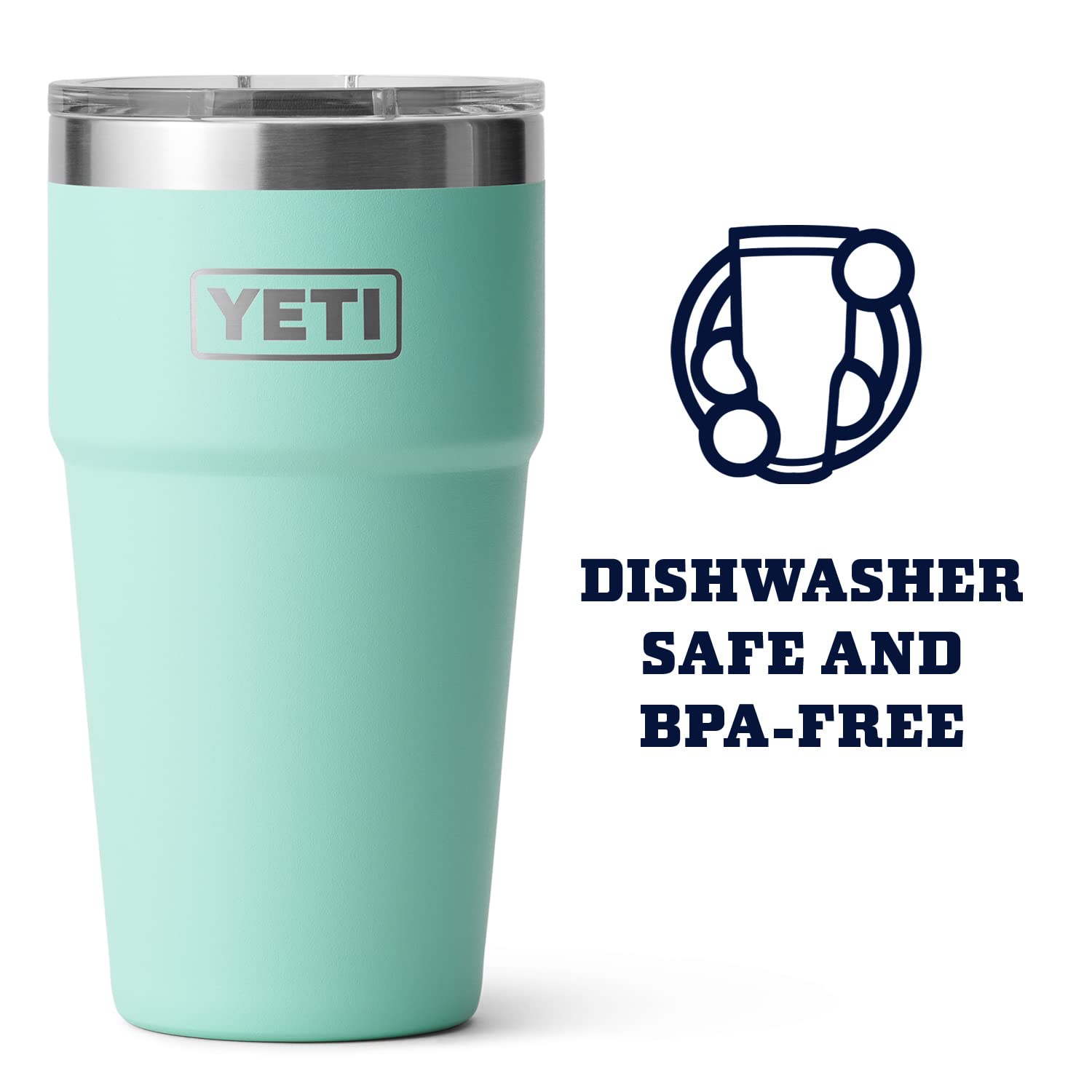 YETI Rambler Stackable Pint - Vacuum Insulated Stainless Steel Tumbler with MagSlider Lid | Perfect for Beer, Cocktails & Outdoor Adventures