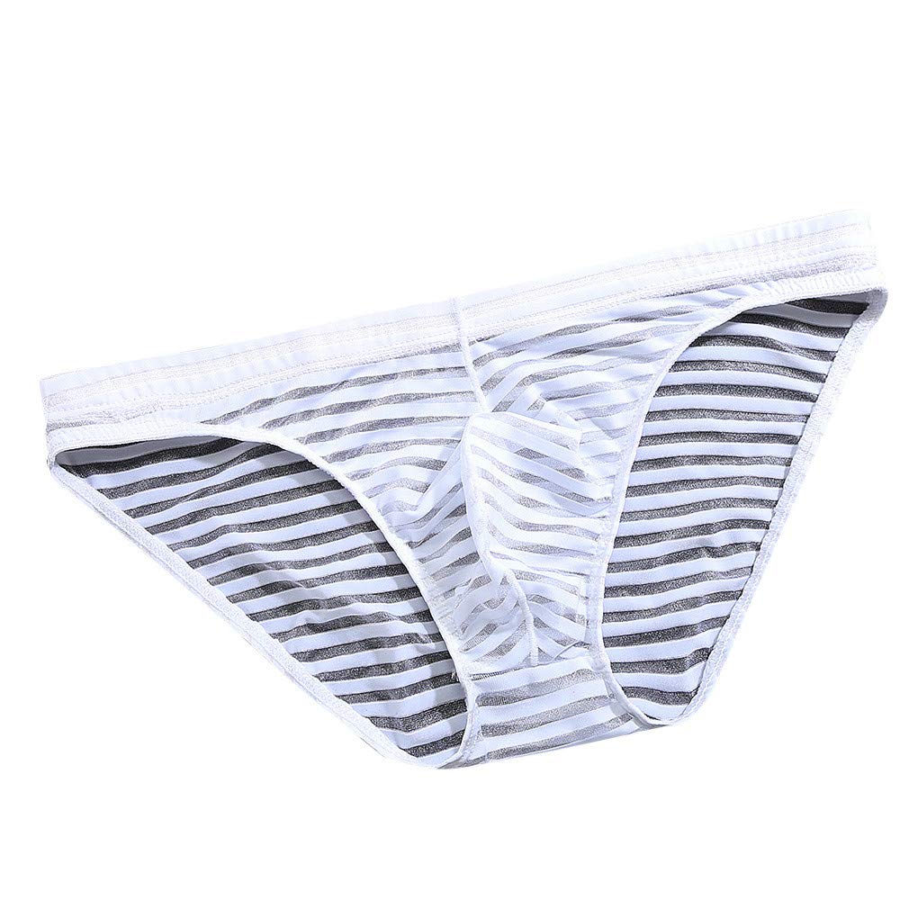 Big and Tall Men's Silk Underwear - Breathable Seamless Boxer Briefs with Cool Striped Design for Comfort All Day - Perfect for Work, Travel and Lounge Wear
