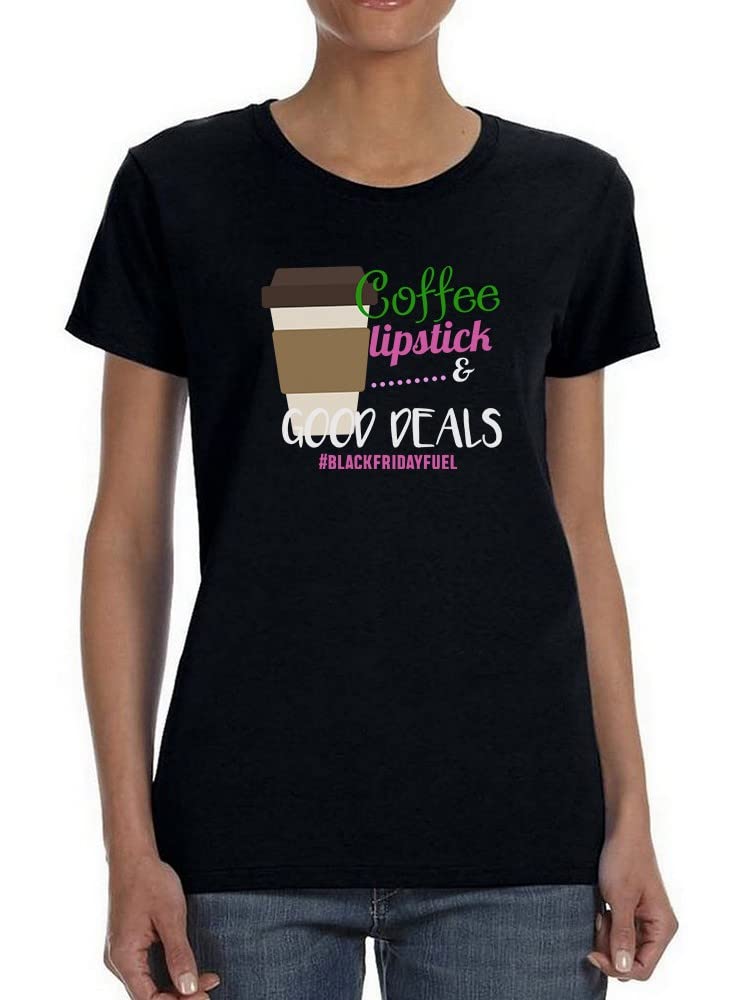 Best Coffee Lipstick & Black Friday Deals - Women's Black T-Shirt for Casual Wear & Everyday Outfits