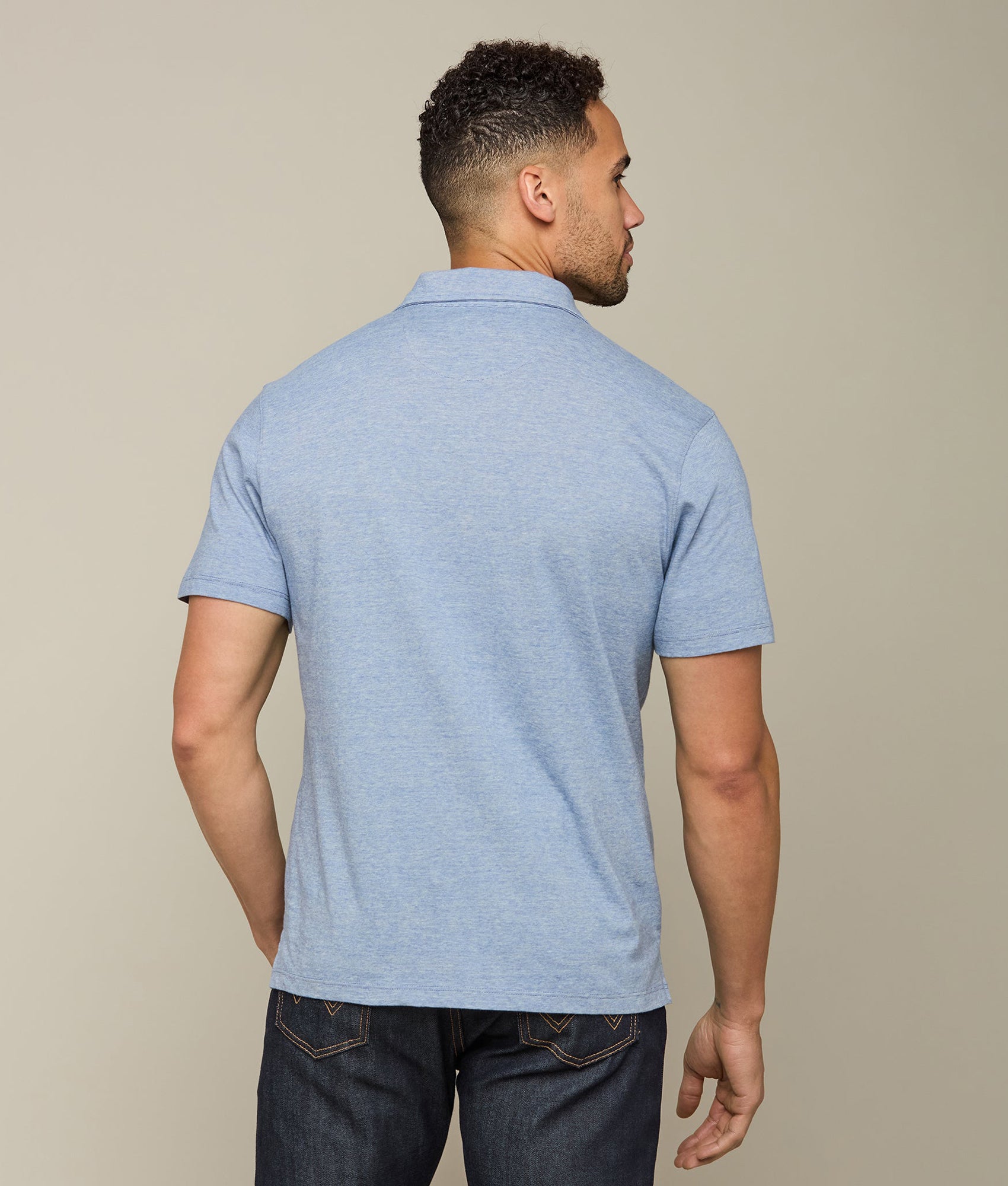 Premium Lucchese Pima Cotton Polo Shirt for Men - Soft Breathable Blue Casual Wear - Perfect for Golf, Business Casual & Summer Outfits