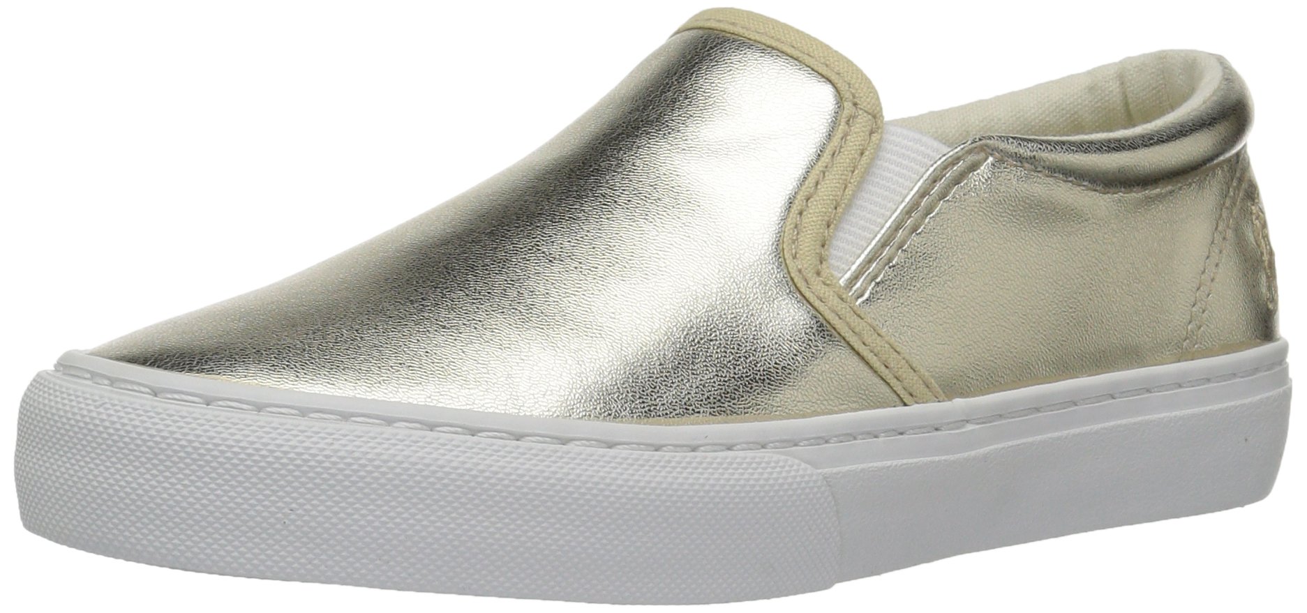 Ralph Lauren Kids' Carlee Twin Gore Gold Metallic Loafers for Boys & Girls - Stylish & Comfortable School Shoes for Everyday Wear