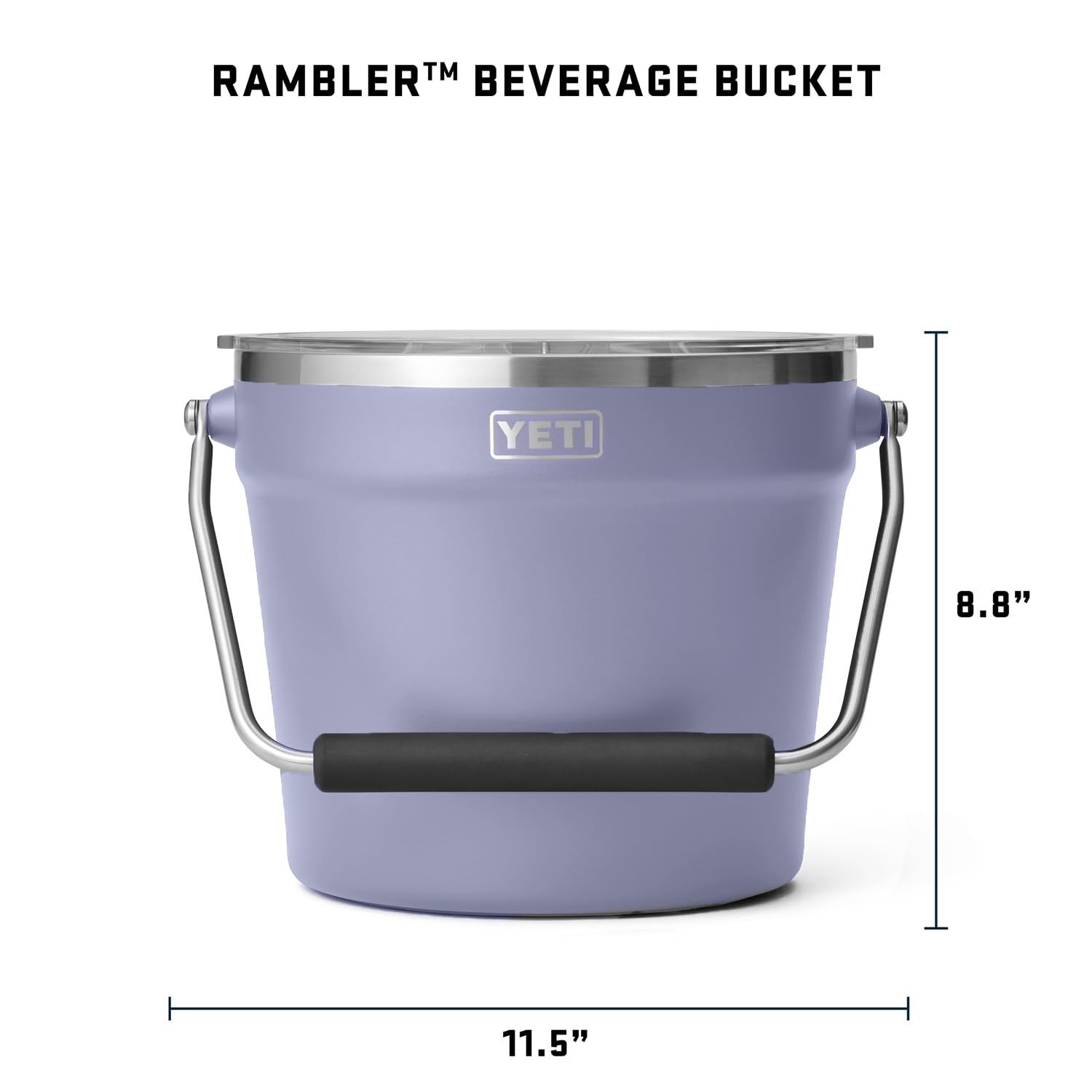 YETI Insulated Beverage & Ice Bucket - Holds 6 Beer Bottles or 3 Wine Bottles - Perfect for Outdoor Parties, Beach Trips & Backyard BBQs