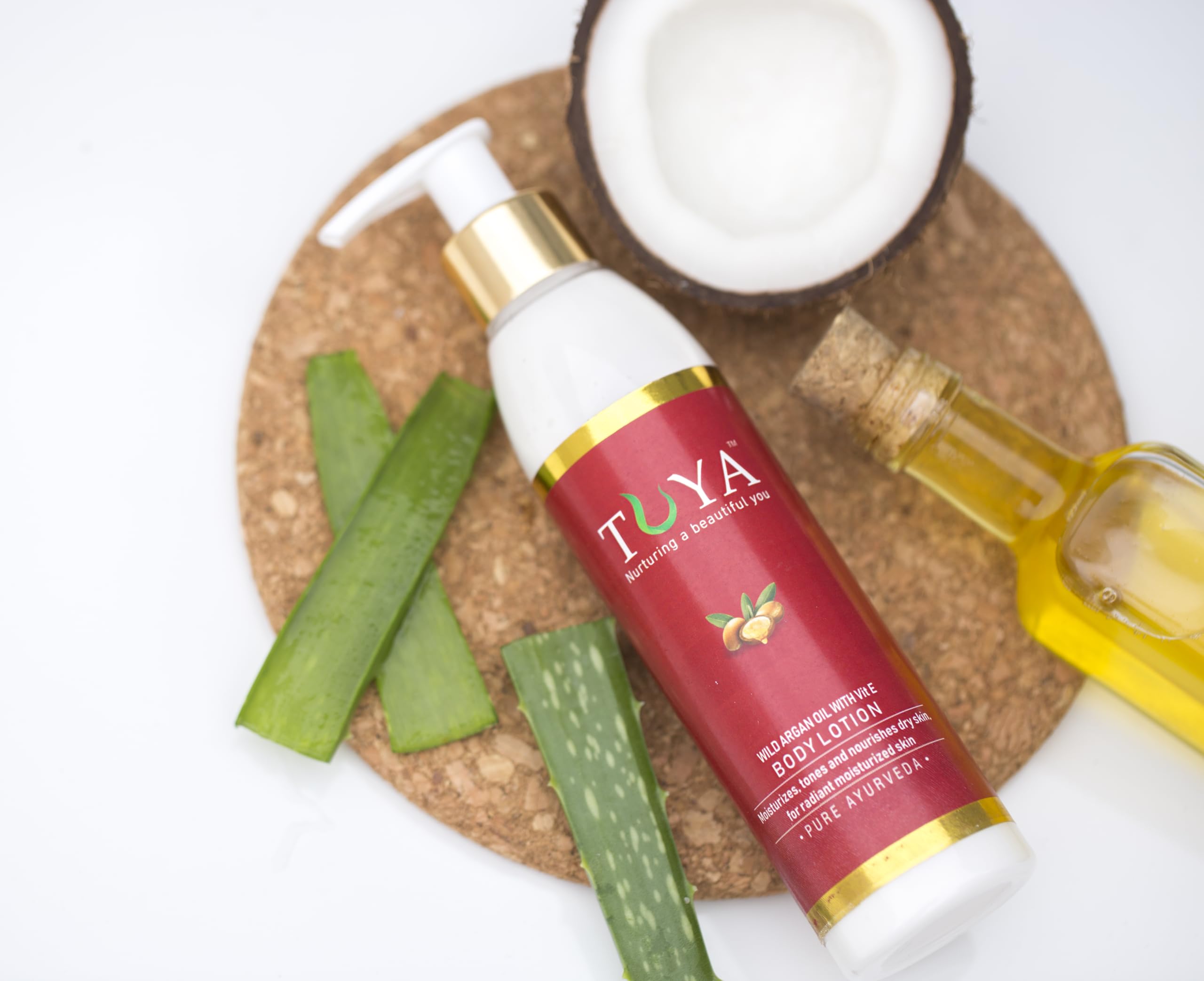 TUYA 100% Pure Argan Oil Body Lotion - Deep Moisturizing & Hydrating Skin Care for Dry Skin, Even Skin Tone - 6oz/180ml - Perfect for Daily Use, After Shower & Nighttime Skincare Routine