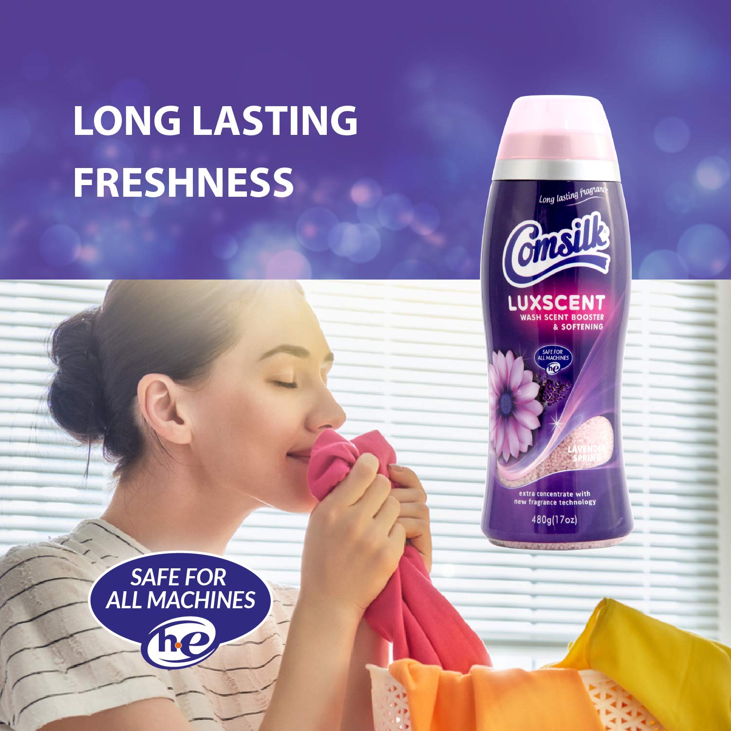 Luxscent Scent Booster for Laundry - Lavender Spring Fragrance Beads | Long-Lasting Freshness for Clothes, Sheets & Towels | Ideal for Washing Machines, Dryers & Closet Storage