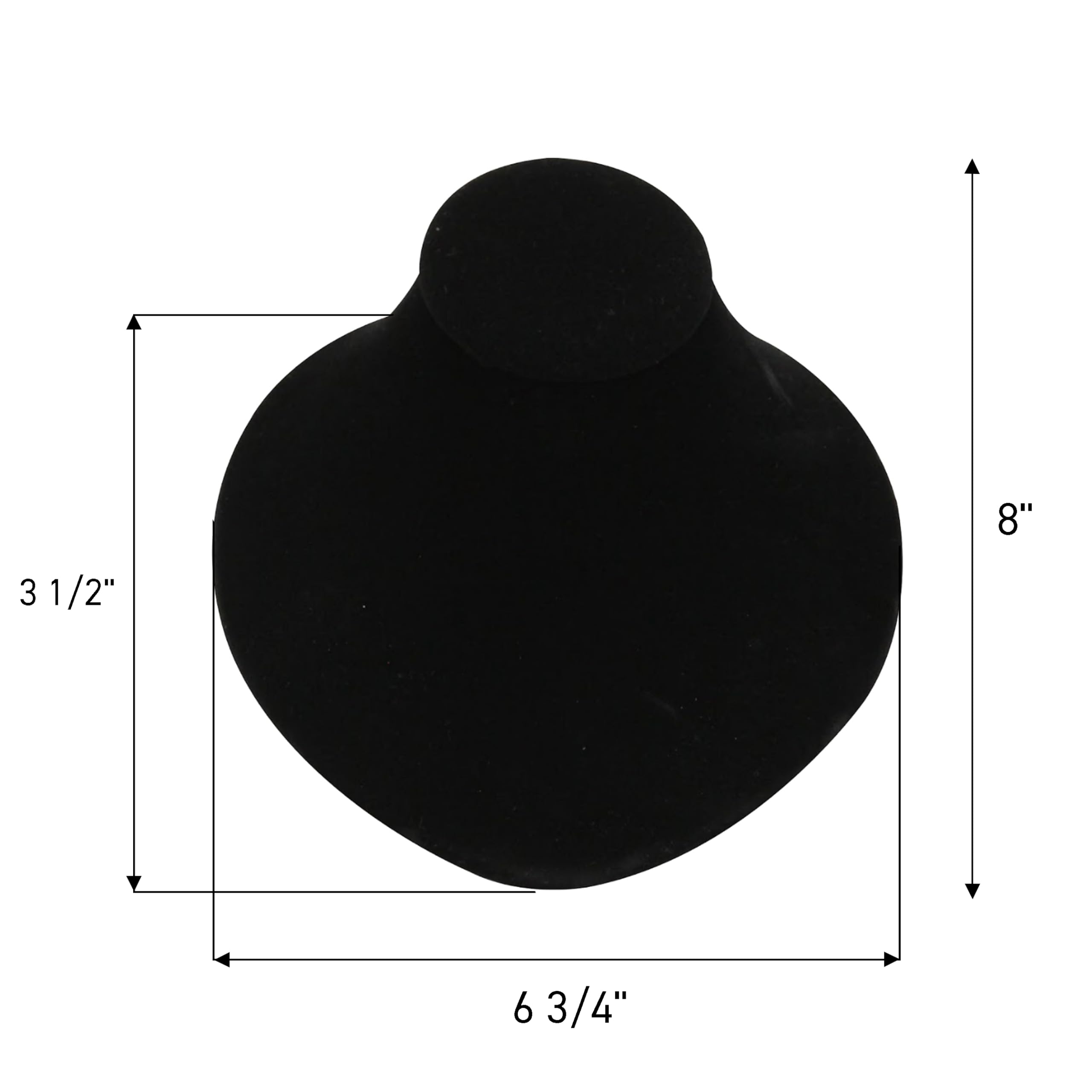 SSWBasics Black Velvet Necklace Bust Stand - Pack of 10 Professional Jewelry Display Stands for Necklaces - Soft Velvet Necklace Holder for Retail Stores, Jewelry Shops & Home Organization - Perfect for Boutique Displays, Gift Wrapping & Jewelry Photography