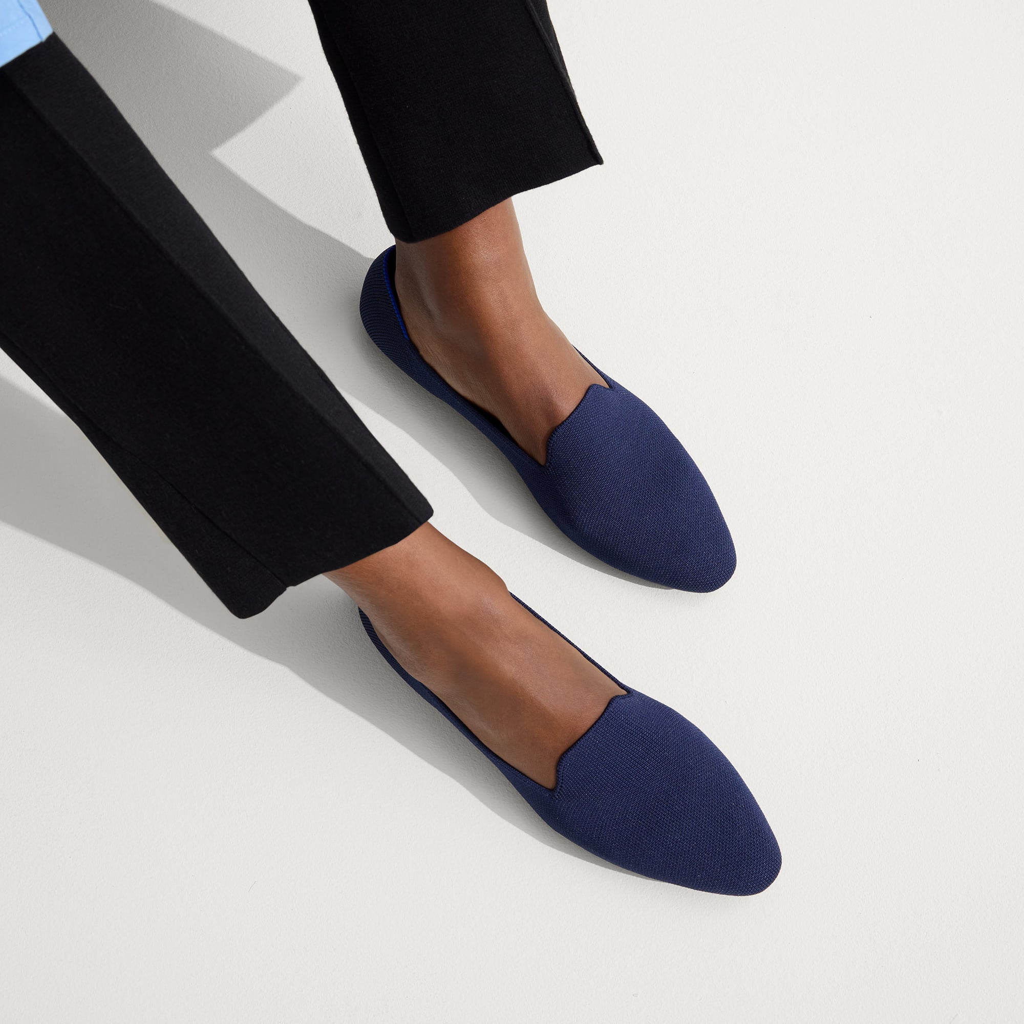 Premium Men's Almond Toe Loafers in Deep Navy - Comfortable Slip-On Dress Shoes for Business, Casual & Office Wear