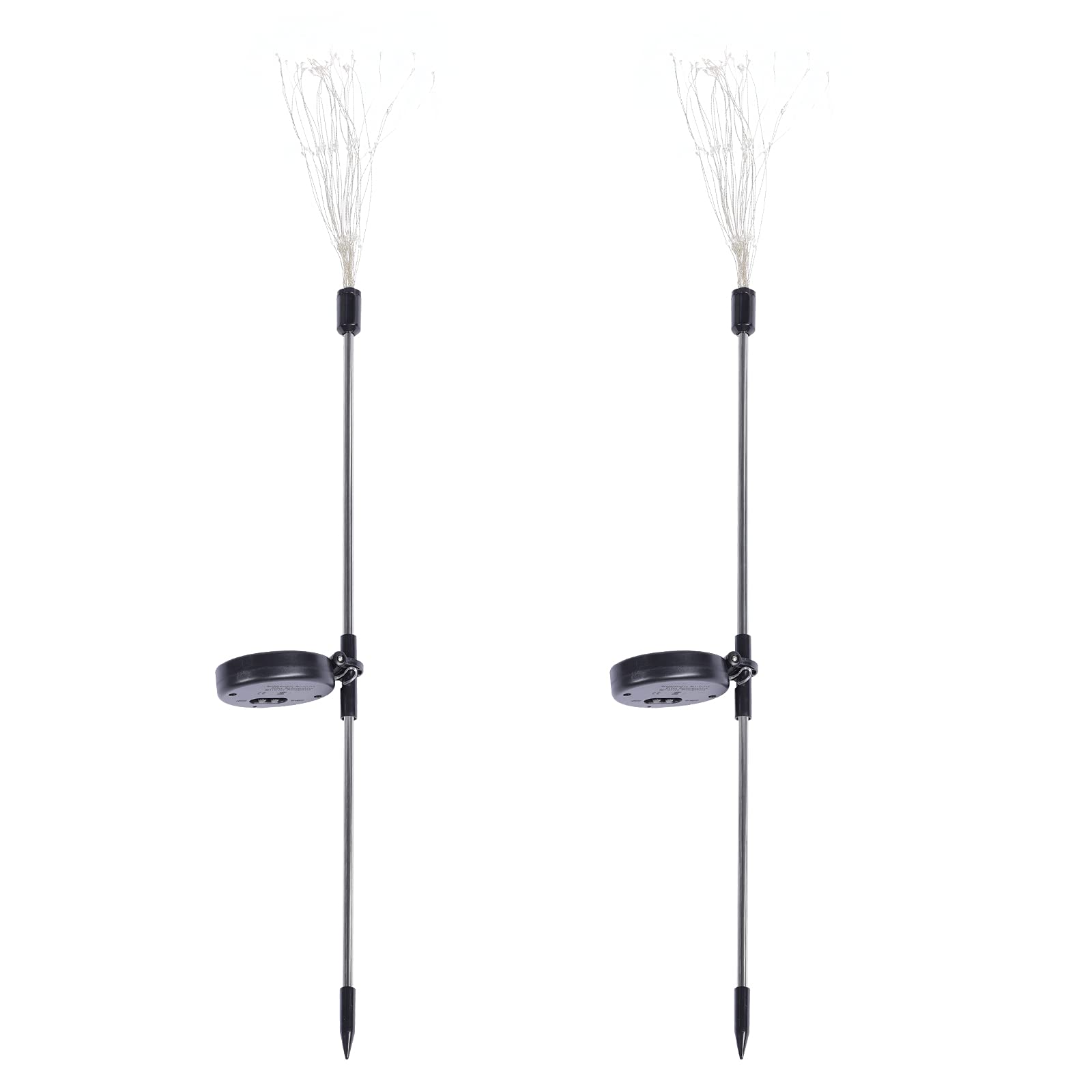 2Pcs Solar Powered Ground Insert Fireworks Lights for Outdoor Yard Decor - Perfect for Festivals, Parties, and Celebrations | Weatherproof & Energy Efficient Landscape Lighting