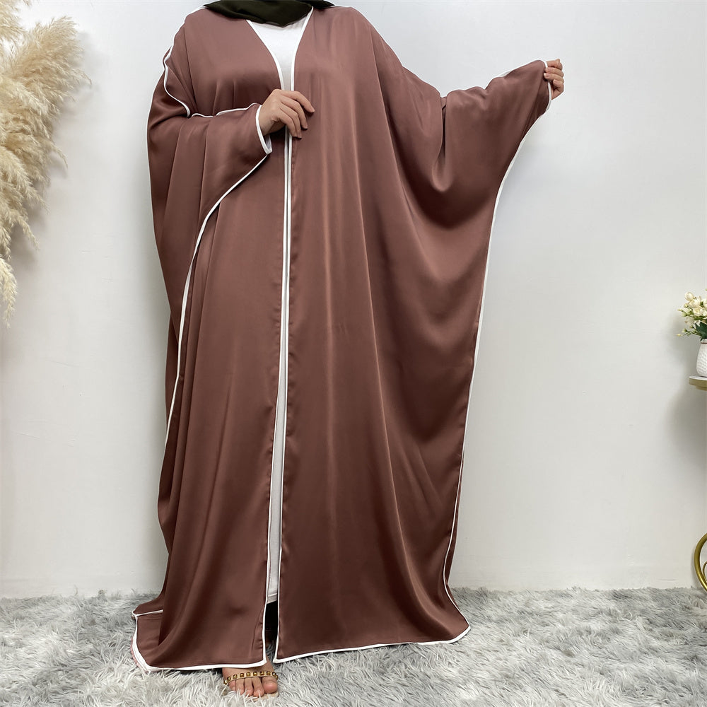 Elegant 2-Piece Bisht Abaya Set in Brick Red - Perfect for Eid, Ramadan & Special Occasions