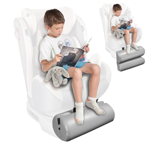 Kids Car Seat Foot Rest - Adjustable & Comfortable Support for Long Rides (Grey) | Perfect for Road Trips, Airplane Travel & Daily Commutes