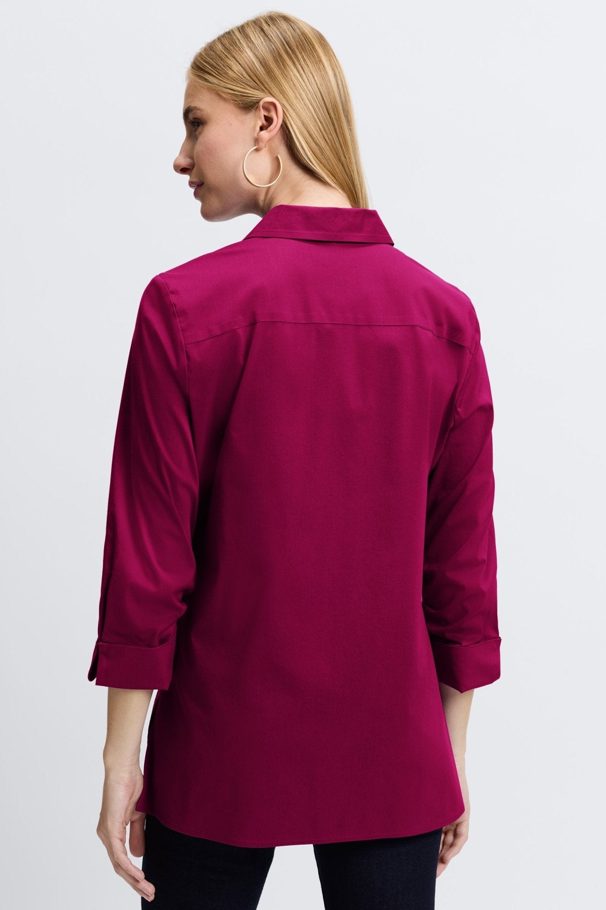 Evelyn Wrinkle-Free Stretch 3/4 Sleeve Blouse for Women - Comfortable Office & Casual Wear