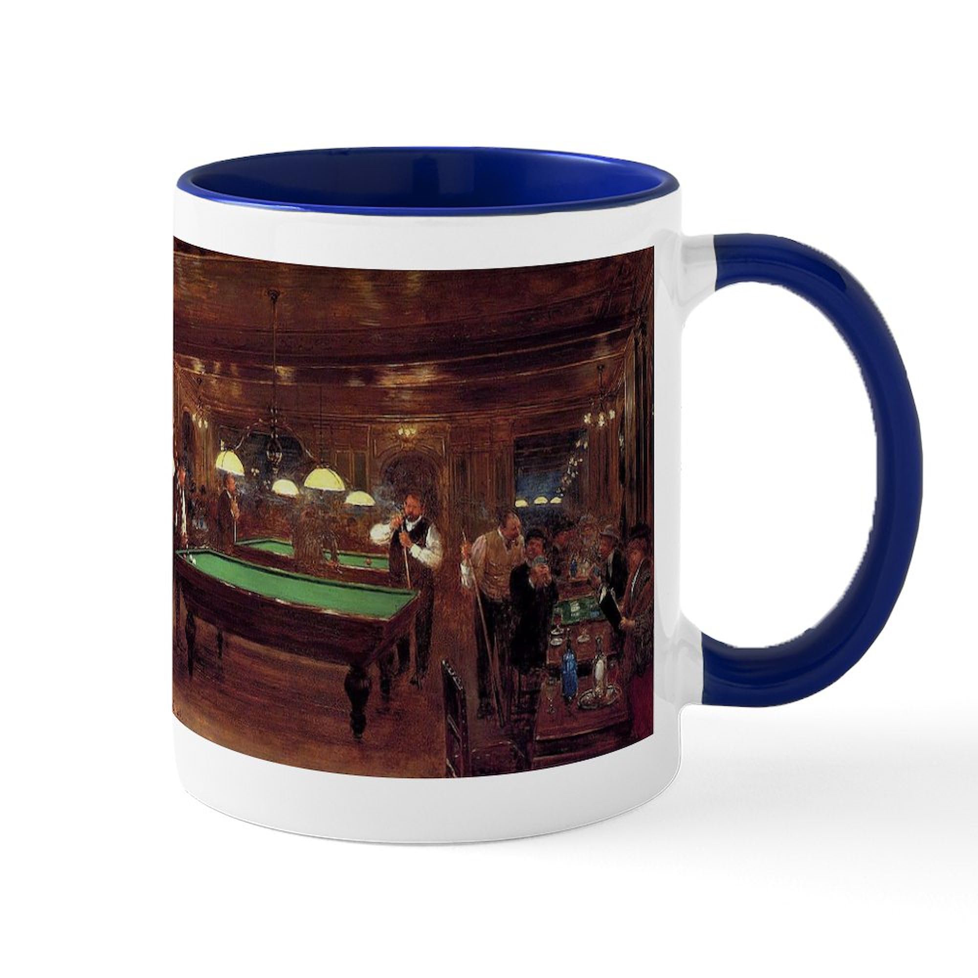 Billiards Art 11 oz Ceramic Coffee Mug (325 ml) - Perfect for Pool Lovers & Coffee Enthusiasts - Ideal for Home, Office & Game Room Use