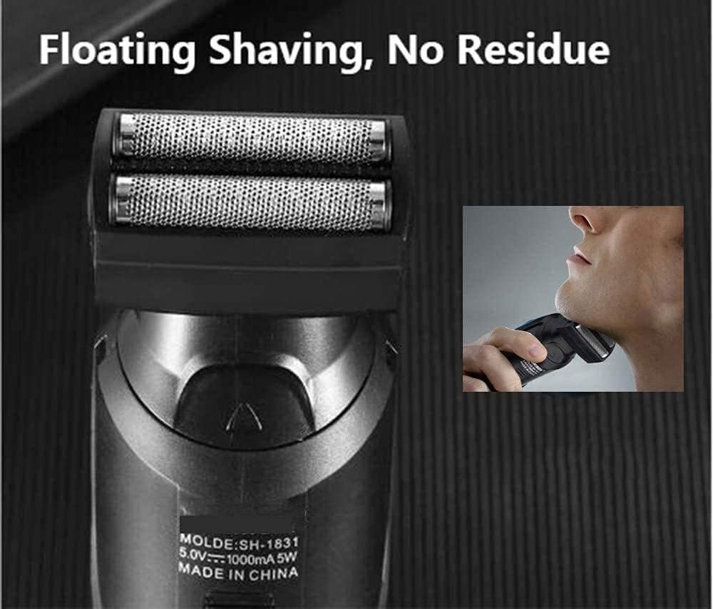 6-in-1 Rechargeable Electric Razor for Men - Waterproof IPX7 Wet/Dry Shaver with Precision Trimmer & Hair Clipper - Easy Clean Design for Travel, Gym & Daily Shaving