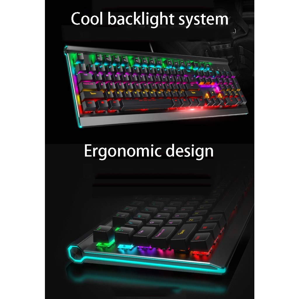 **ARCH RGB Mechanical Gaming Keyboard, Wired Mouse & Headset Combo Kit with Wrist Rest - Ergonomic PC Gaming Accessories for Windows Desktop Gamers (Black) - Perfect for Esports, Streaming & Office Work**