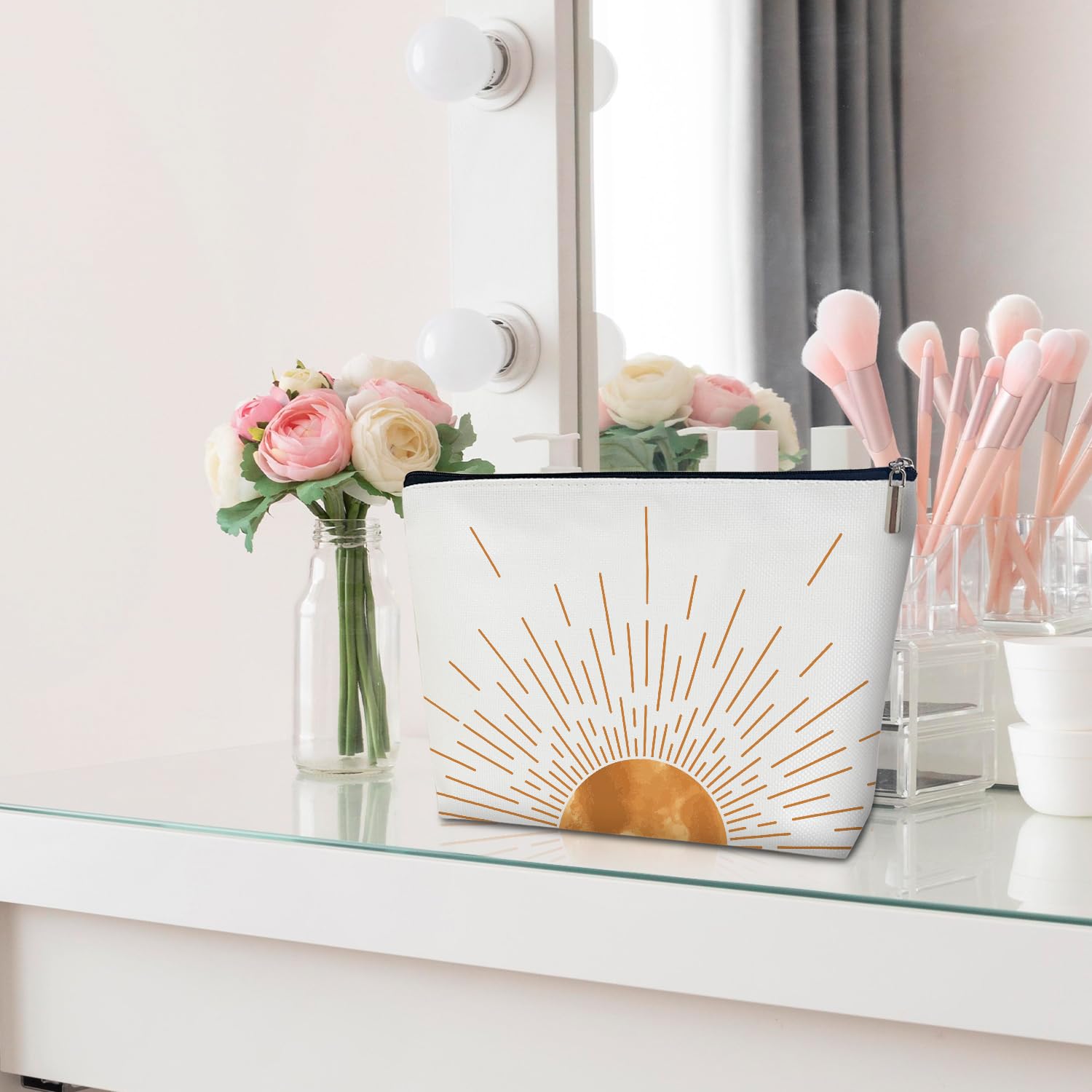 Boho Sunset Makeup Bag for Women - Travel & Gift Idea
